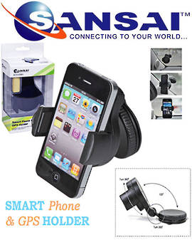 SANSAI Universal Car Mount Smart Phone & GPS Holder